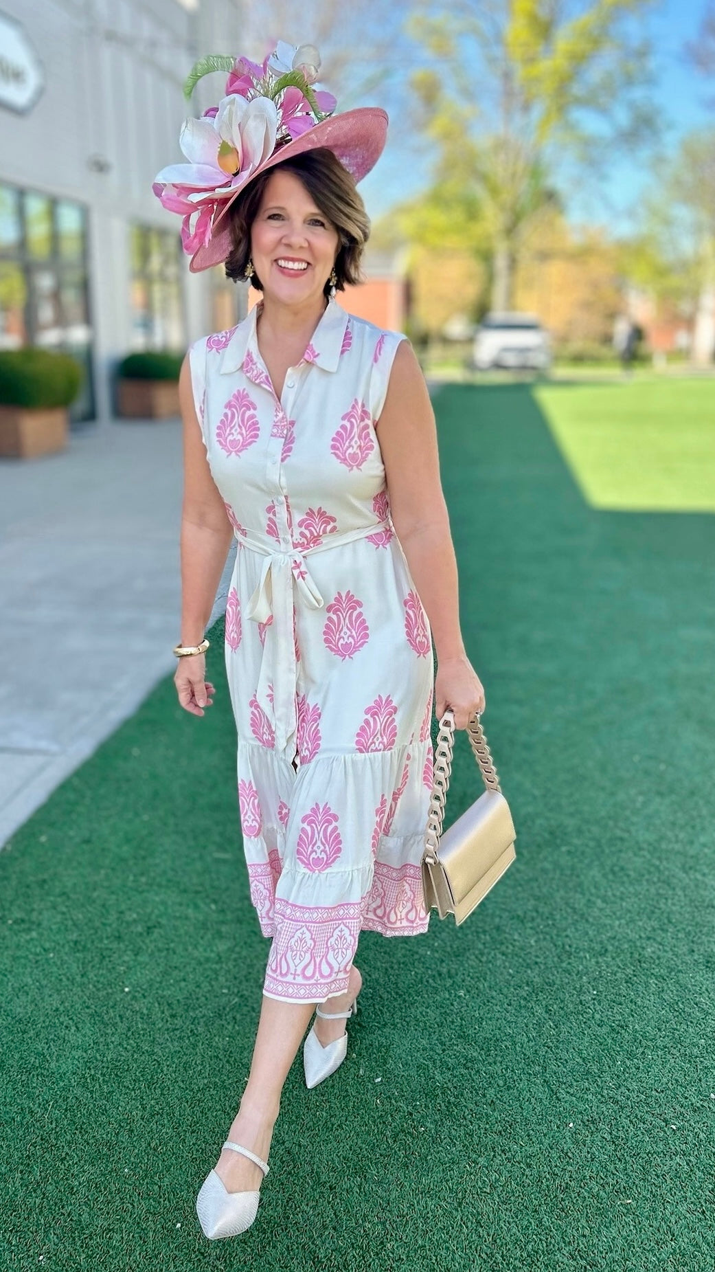 Taelynn Floral Dress - Ivory