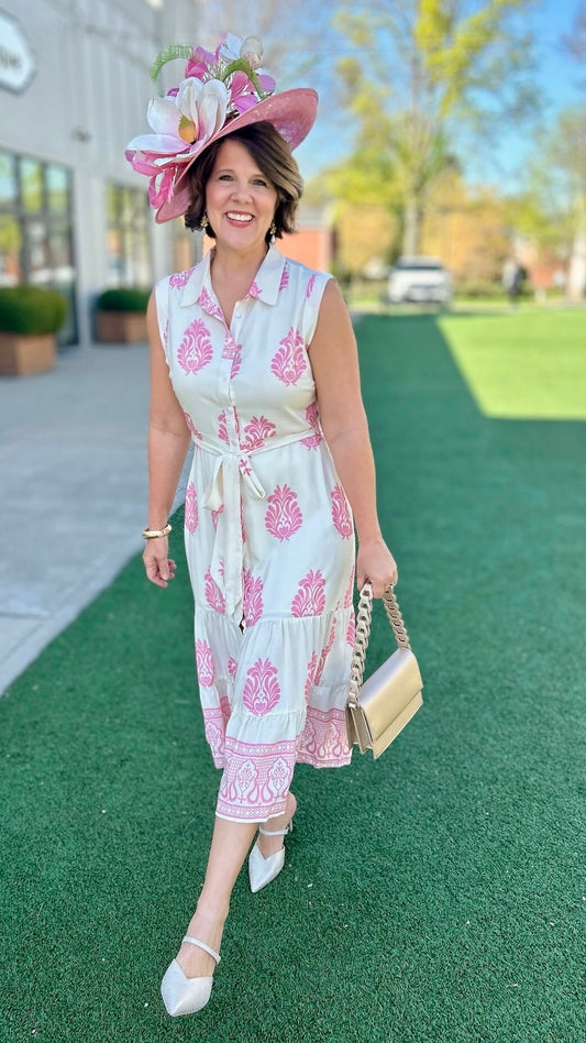 Taelynn Floral Dress - Ivory
