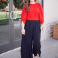 Ivy Jane Tucked Sleeve Top - Red