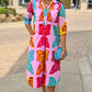 Katherine Swing Shift Dress - Pink