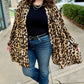 Leopard Pleated Button Up Dress