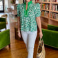 Emmy Animal Print Top - Green