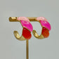 Pink Multi Hoop Earrings