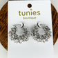 Chunky Rhinestone Hoop Earrings - Silver