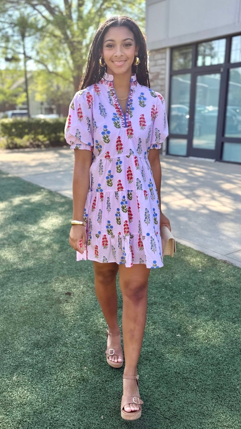 Amelia Short Dress - Lavender