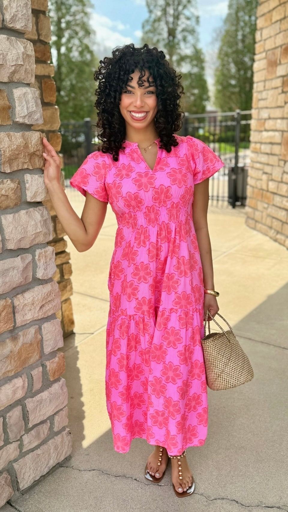 Uncle Frank Clip Daisy Dress - Pink
