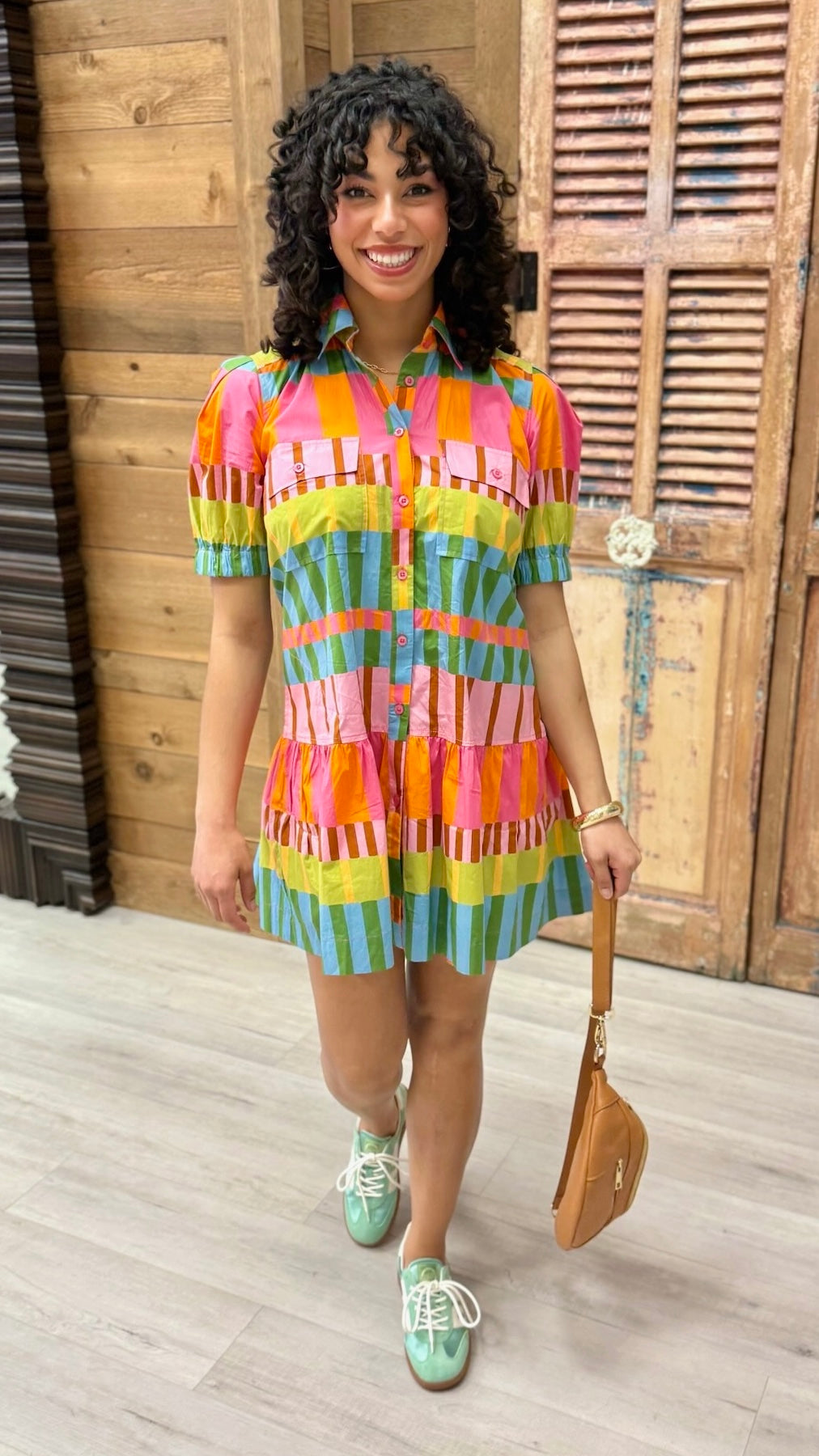 Cannes Button Dress - Multi