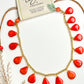 Tagua Perfect Petals Chain Necklace - Salmon