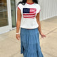 Estie Tiered Denim Skirt