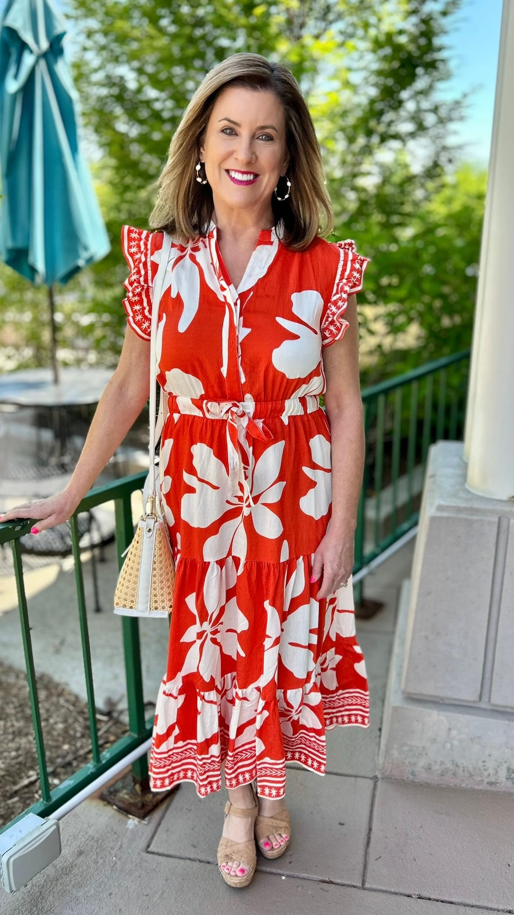 Saylor Tiered Dress - Orange
