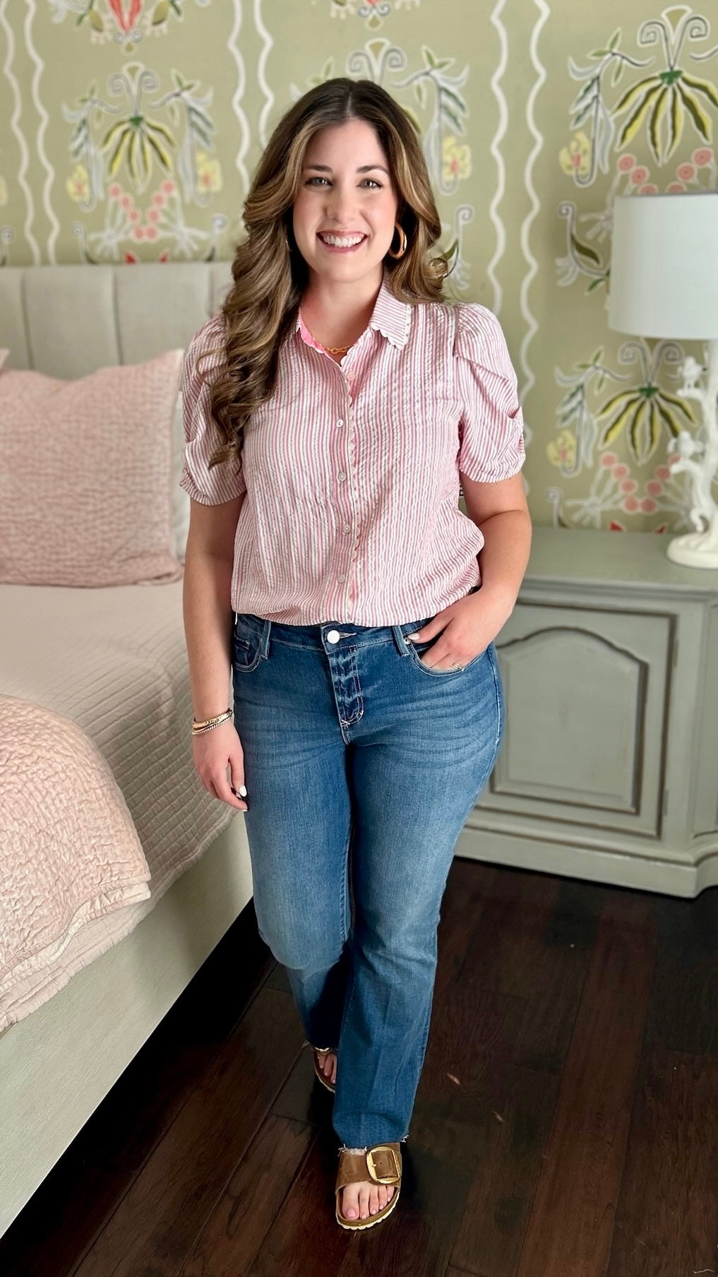 Rylee Textured Blouse - Blush