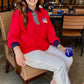 Libby Flag Pullover - Red