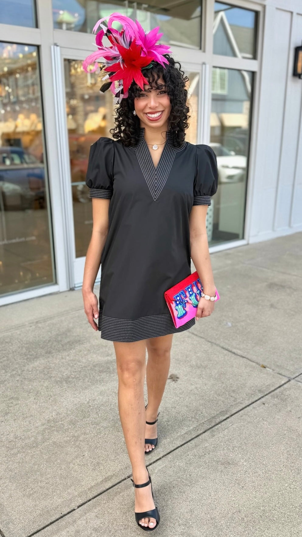 Charlotte Black Embroidered Dress