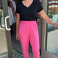 Bobi Shirred Jogger Pant - Pink
