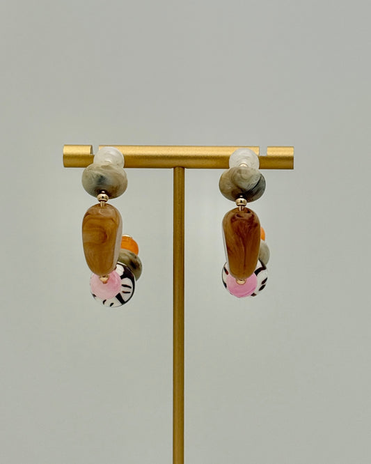 Mixed Ceramic Bead Hoops