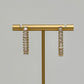 Gold Crystal Slinky Hoop Earrings