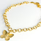 Susan Shaw Butterfly Gold Chain Link Necklace