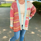 Multicolor Abstract Cardigan