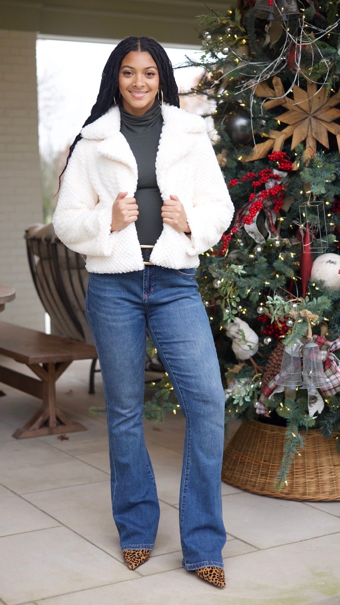 Evelyn Faux Fur Coat - Ivory