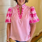 Pretty In Pink Embroidered Top