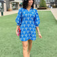 Emmy Floral Dress - Cobalt