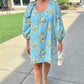 Uncle Frank Big Roses Dress - Blue