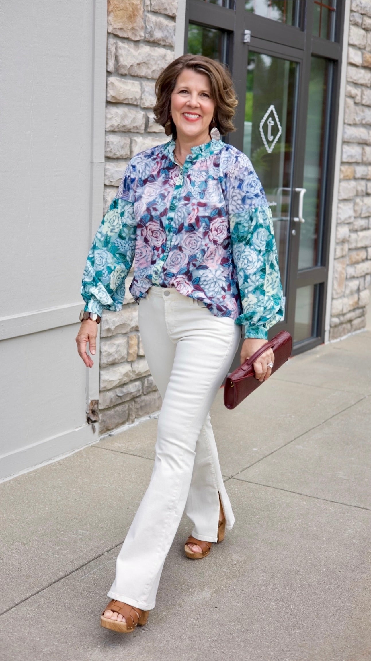 Rose Garden Button Up Blouse