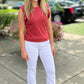 Another Love North Flutter Sleeve Top - Pomegranate
