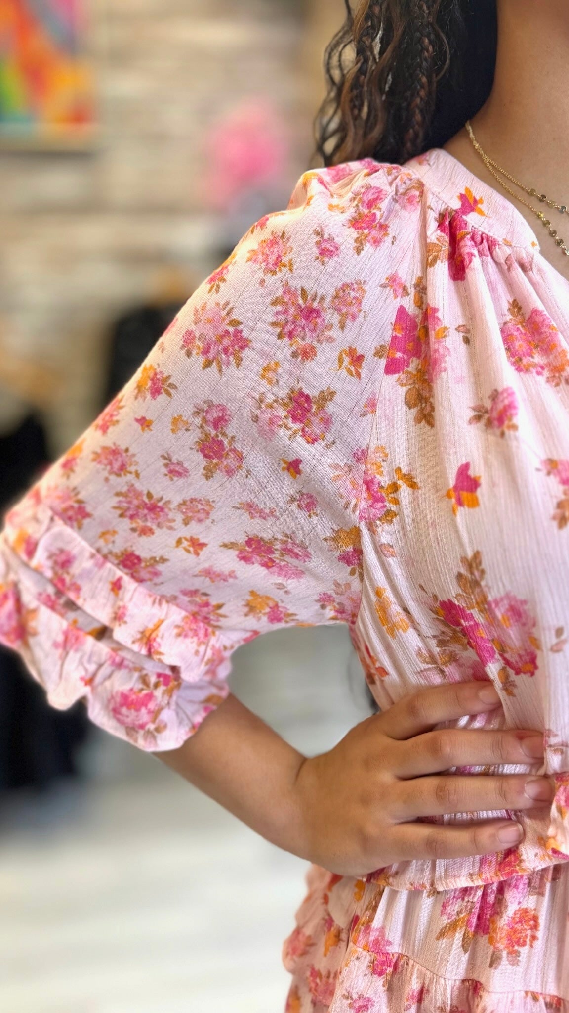 Angie Ruffle Dress - Pink