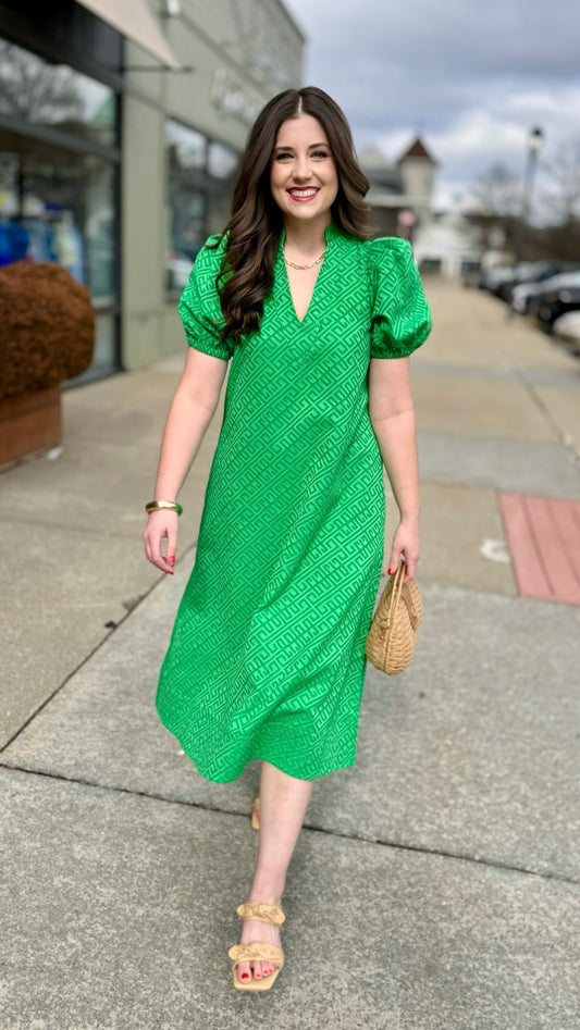 Emily McCarthy Hampton Dress - Fairway Green