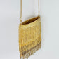 Gold Fringe Glass Beaded Bag