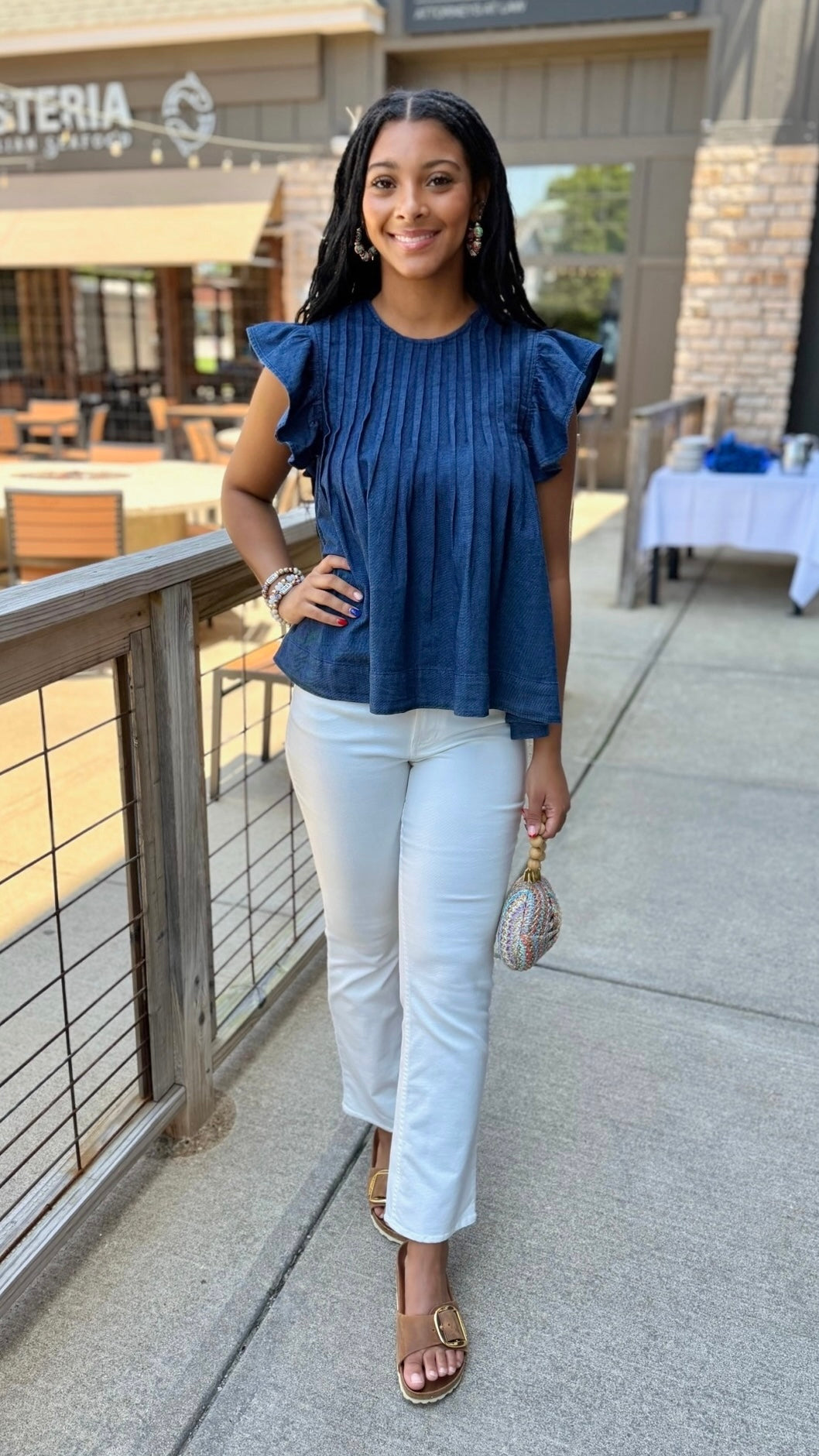 Ivy Jane Tucked Denim Top - Indigo