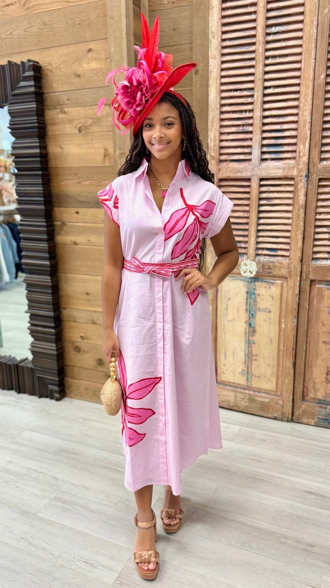 Paige Dress - Pink Elephant