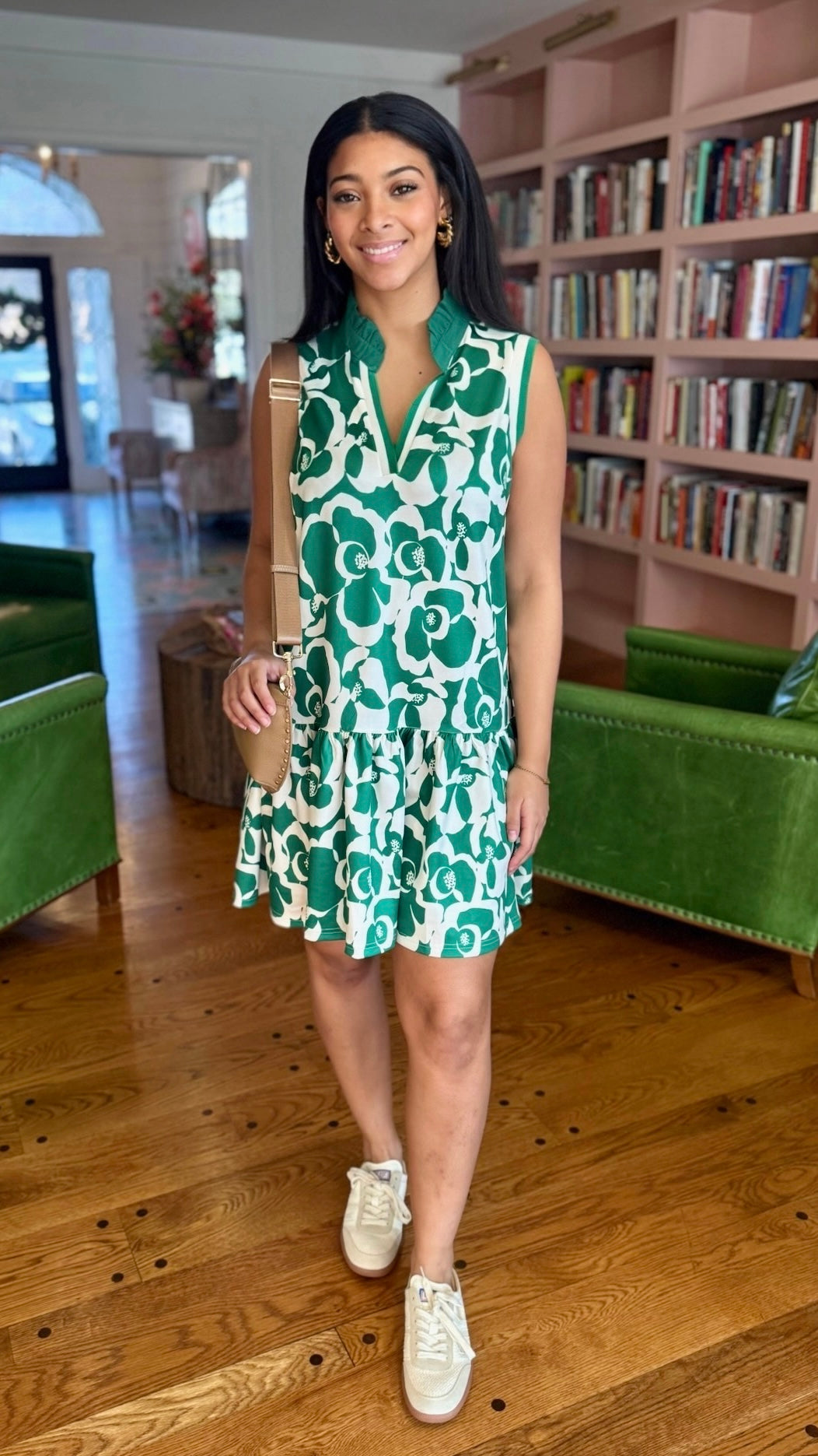 Jada Poppy Mini Dress - Green