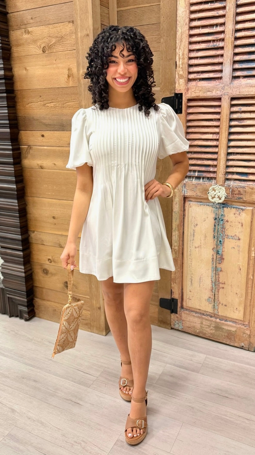 Laney Mini Dress - White Tunie's Boutique Laney Mini Dress - White Tunie's Boutique