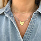 Two Tone Handmade Gold Heart Necklace