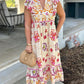 Natalie Cream Mix Floral Dress