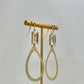 Gold Crystal Tear Drop Earrings