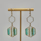 Seed Bead Hexagon Earrings - Mint