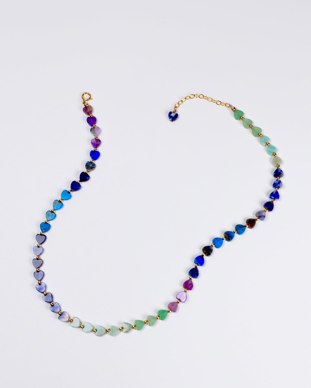 Jenny Baker Pippa Heart Necklace - Purple Ombre