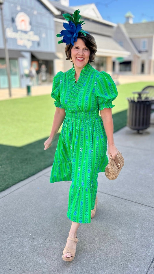 Tulip Midi Dress - Green