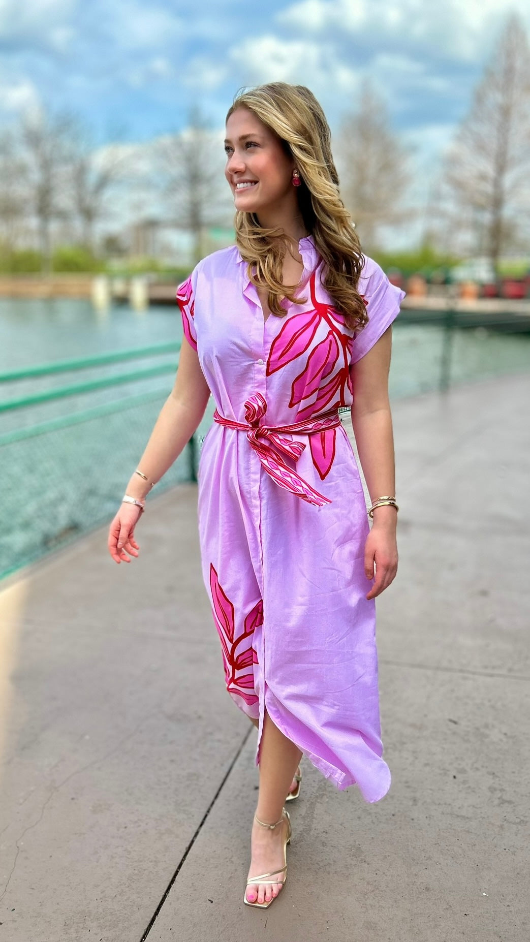 Paige Dress - Pink Elephant