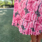 Rose Pleated Skirt - Pink Mix