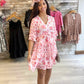 Angie Ruffle Dress - Pink