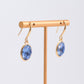 Light Blue Oval Crystal Earrings