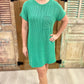 Raquel Ribbed T-Shirt Dress - Green