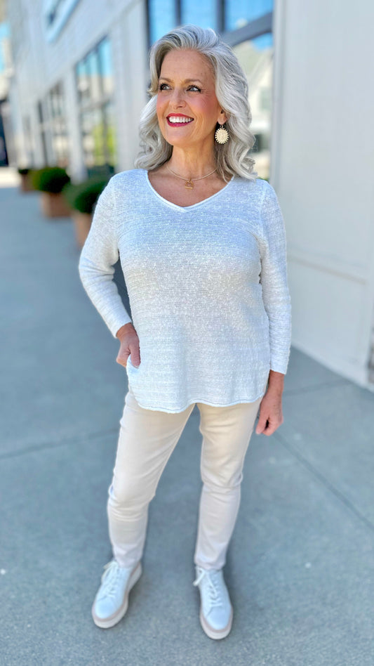 Habitat Seaglass Cotton Tunic Sweater - White