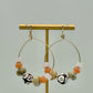 Mixed Ceramic Bead Hoop Earrings