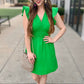 Dear John Martha Ruffle Sleeve Dress - Green