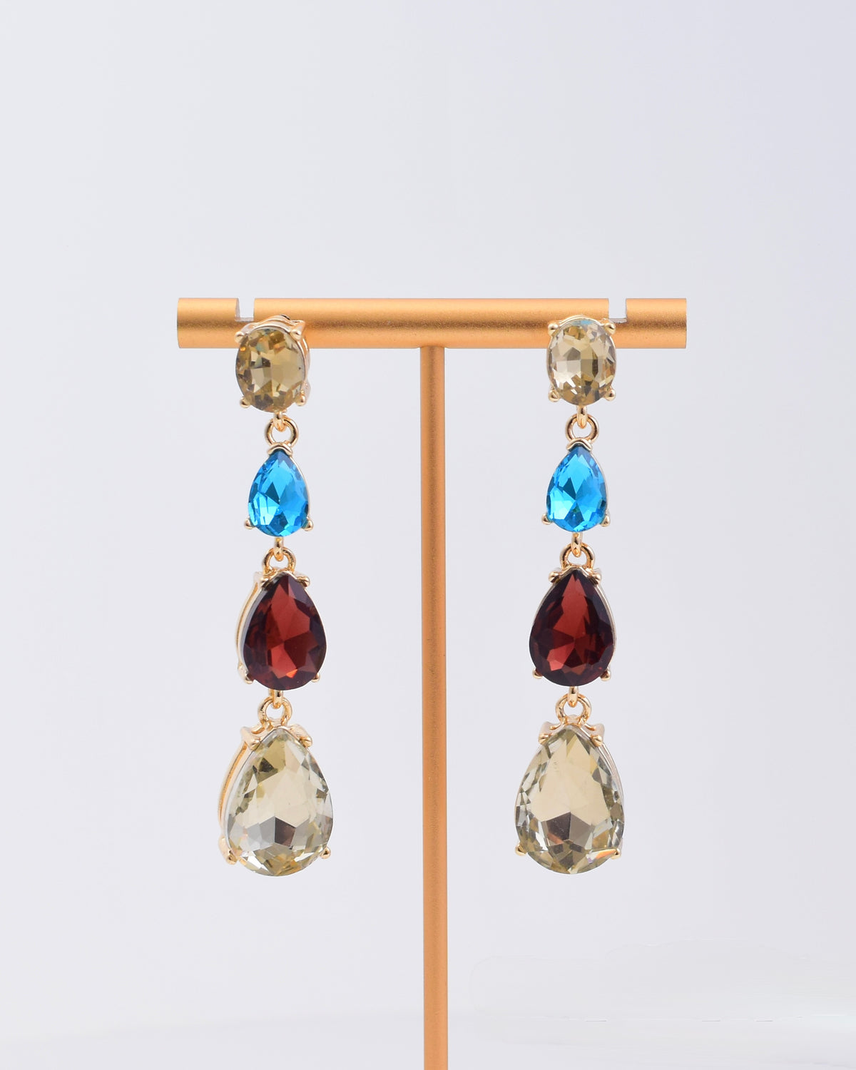 Multi Color Teardrop Earrings